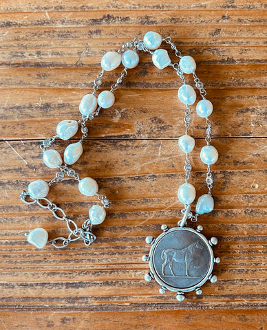Equestrian Coin Necklace