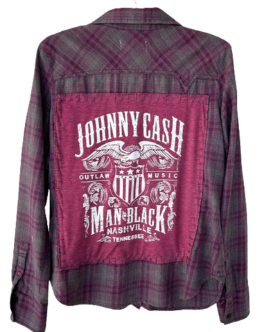 Johnny Cash Upcycled Flannel