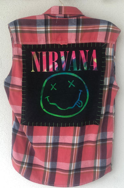 Nirvana Upcycled Sleeveless Flannel