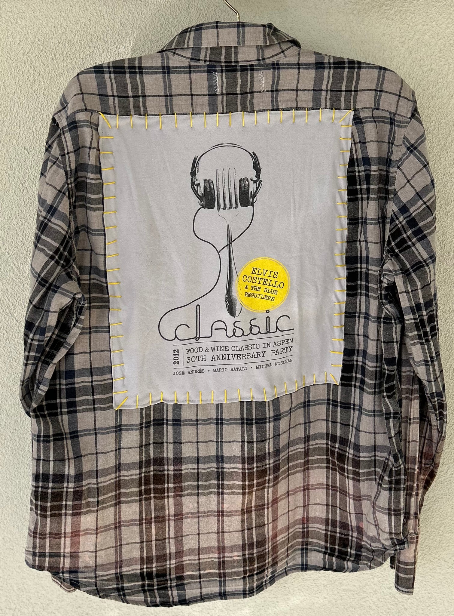 Elvis Costello Upcycled Shirt
