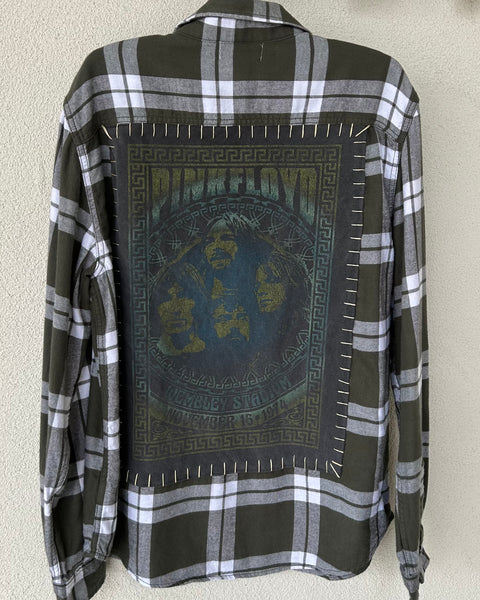 Pink Floyd Upcycled Flannel