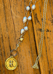 Bee Coin Necklace
