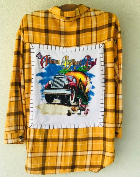 The Allman Brothers Upcycled Flannel
