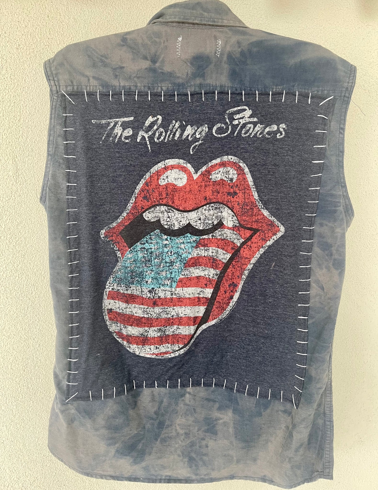 The Rolling Stones Upcycled Sleeveless Shirt