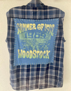 Summer of Woodstock Upcycled Sleeveless Shirt