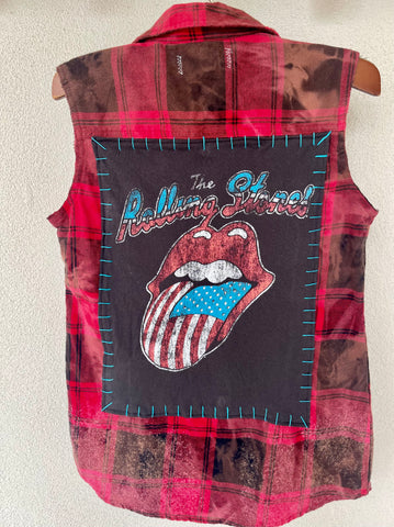 The Rolling Stones Upcycled Sleeveless Shirt