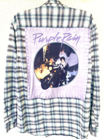 Prince Upcycled Flannel Shirt