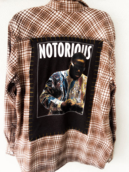 Notorious BIG Upcycled Flannel