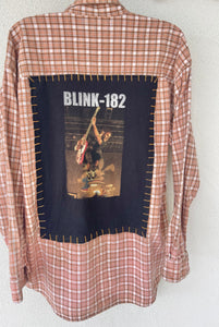 Blink 182 Upcycled Flannel