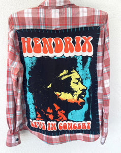 Jimi Hendrix Upcycled Flannel Shirt