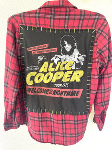 Alice Cooper Upcycled Flannel