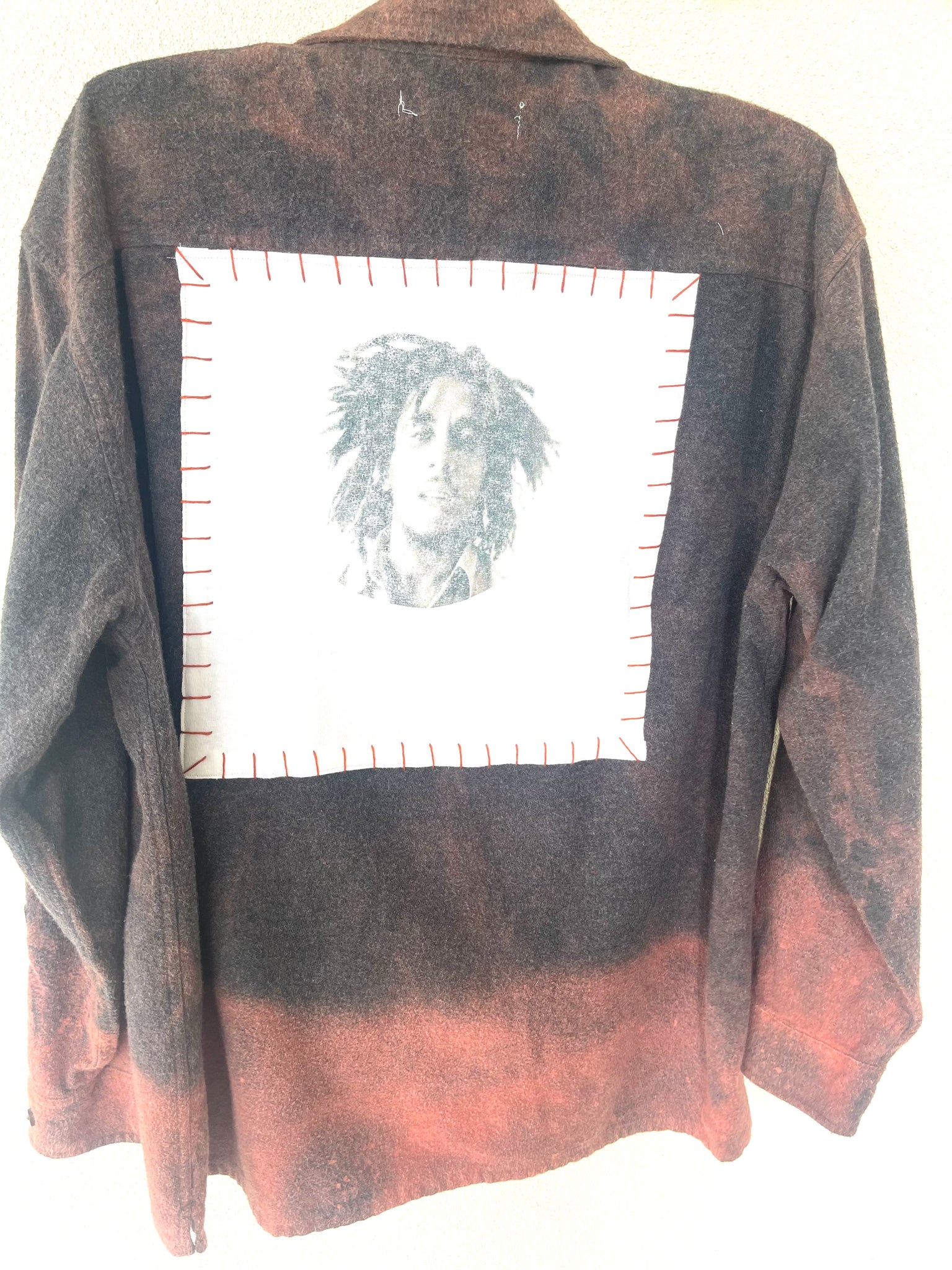 Bob Marley Upcycled Flannel Shirt