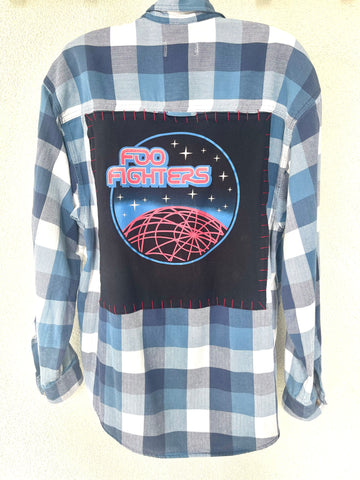 Foo Fighters Upcycled Flannel
