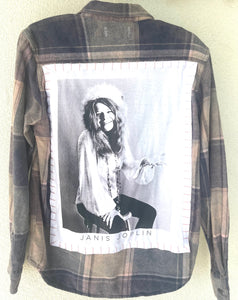 Janis Joplin Upcycled Flannel