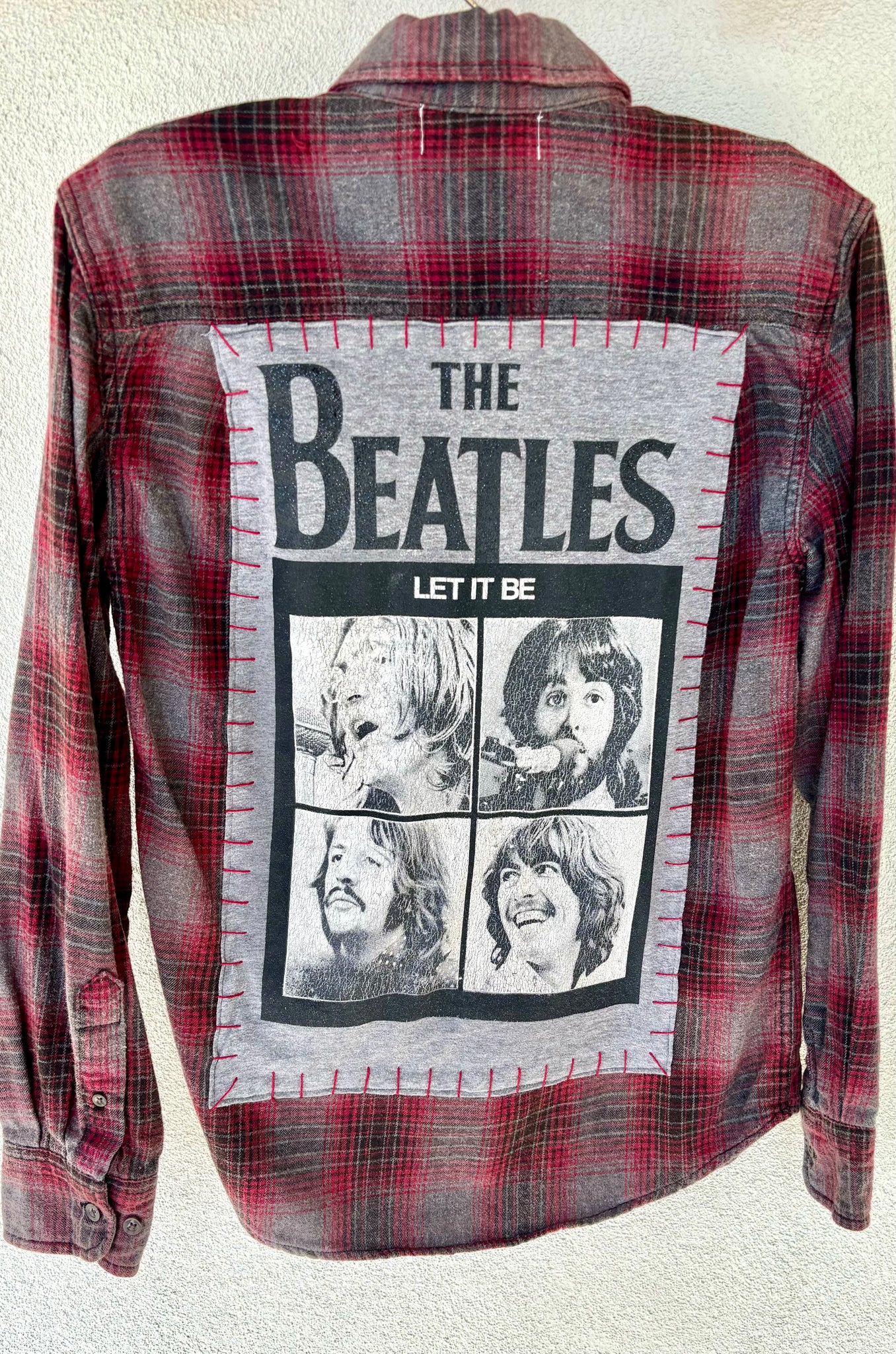 The Beatles Upcycled Flannel