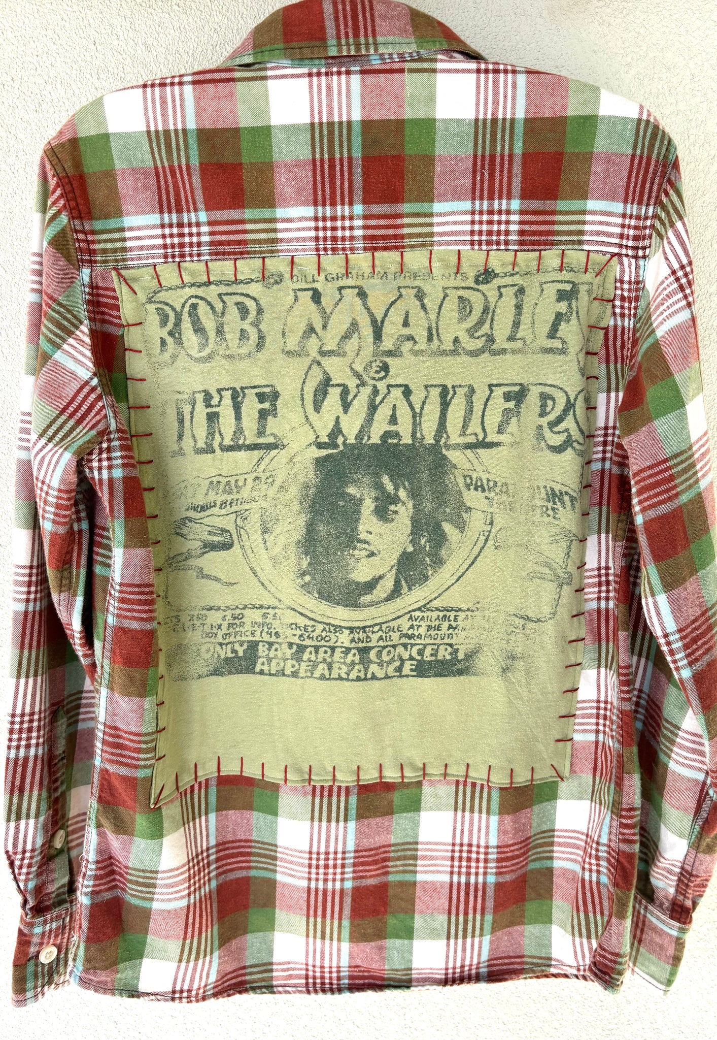 Bob Marley Upcycled Flannel