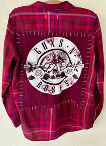 Guns N’ Roses Upcycled Flannel