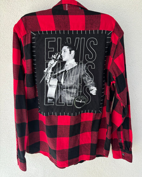 Elvis Presley Upcycled Flannel