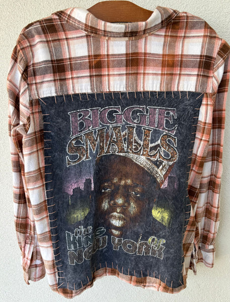 Biggie Small Upcycled Flannel Shirt