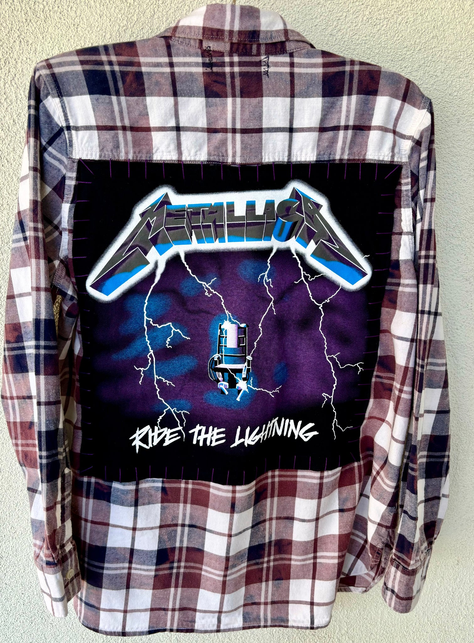 Metallica Upcycled Flannel Shirt