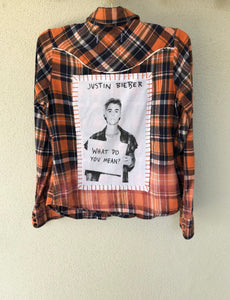 Justin Bieber Upcycled Flannel