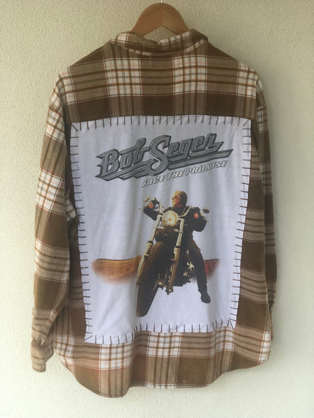 Bob Seger Upcycled Flannel