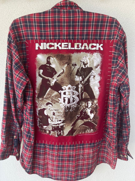 Nickleback Upcycled Flannel Shirt