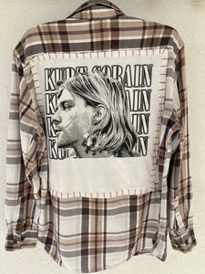 Kurt Cobain Upcycled Flannel