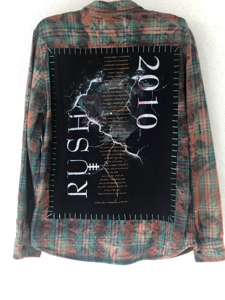 Rush Concert Back Upcycled Flannel