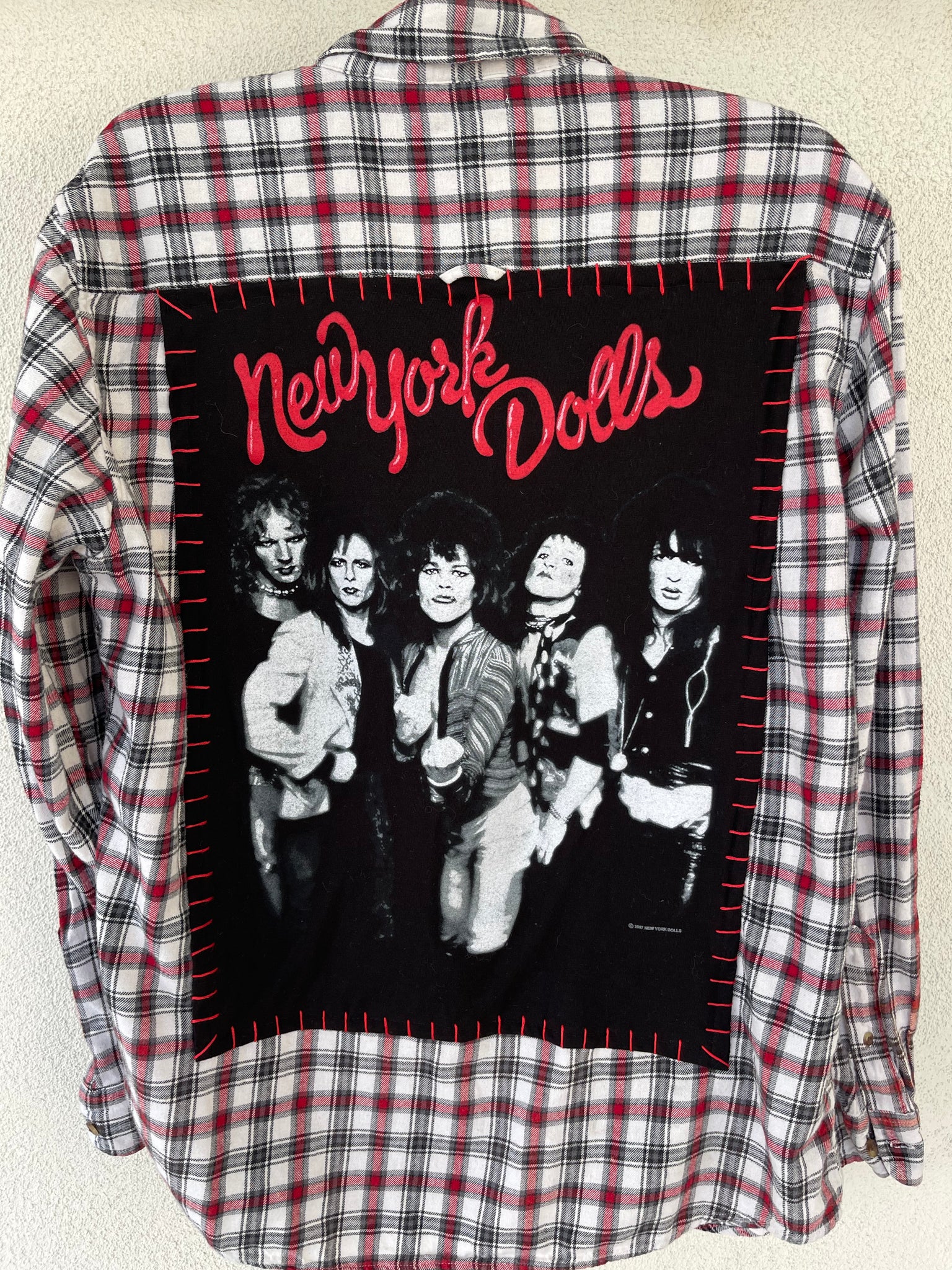New York Dolls Upcycled Flannel shirt