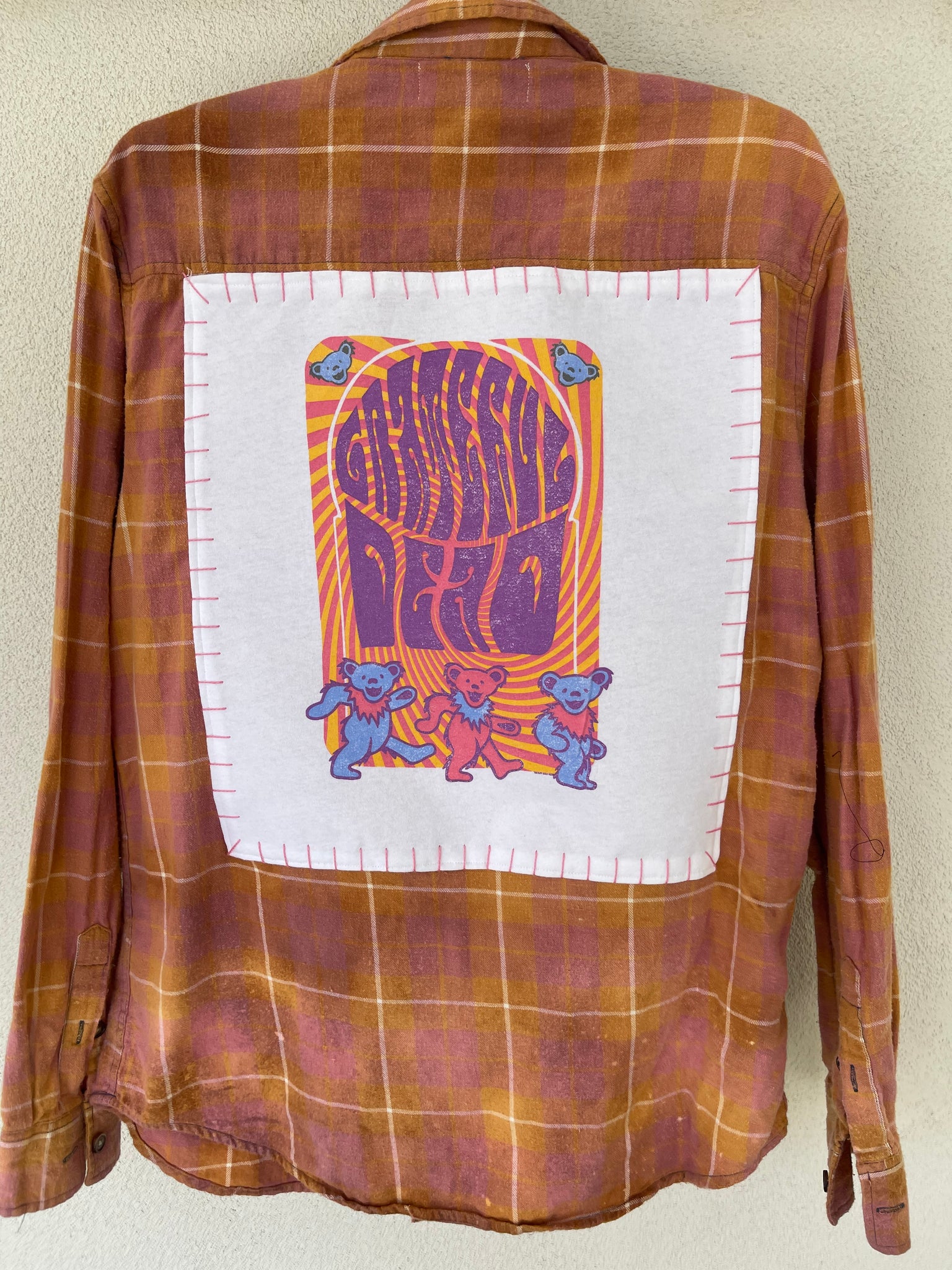 The Grateful Dead  Upcycled Flannel shirt