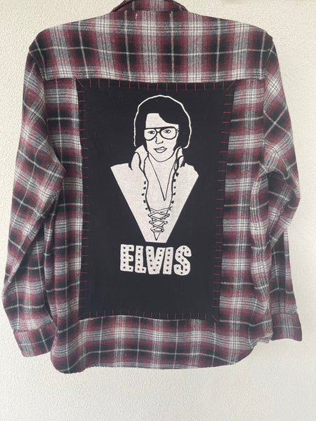 Elvis Upcycled Flannel shirt