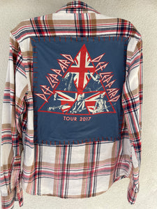 Def Leppard Upcycled Flannel shirt