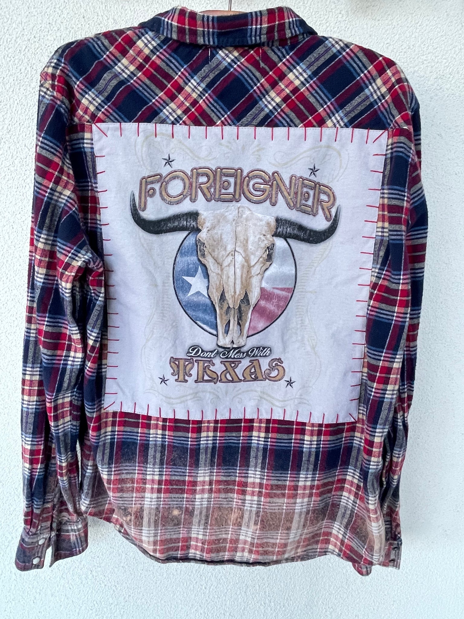 Foreigner Upcycled Flannel Shirt