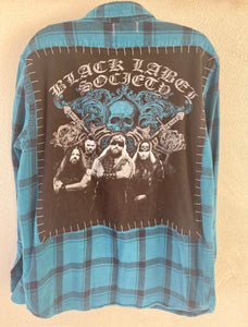 Black Label Society Upcycled Flannel