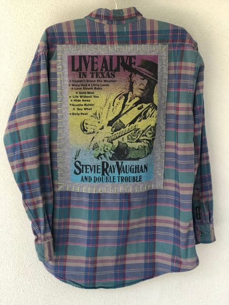 Stevie Ray Vaughan Upcycled Flannel