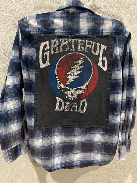 Grateful Dead Upcycled Flannel shirt