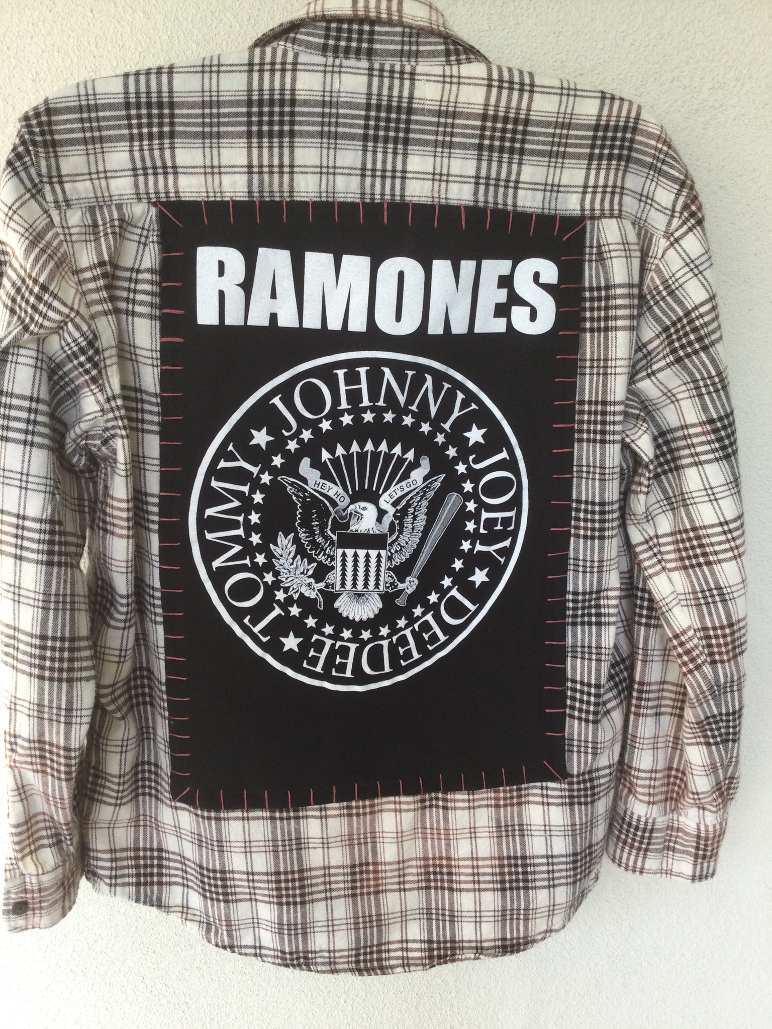 Ramones Upcycled Flannel shirt