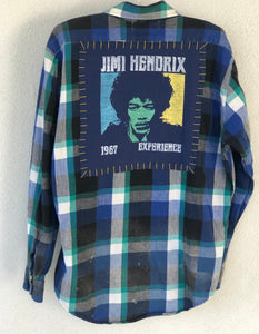 Jimi Hendrix Upcycled Flannel