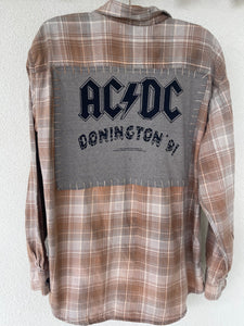 AC/DC Upcycled Flannel Shirt