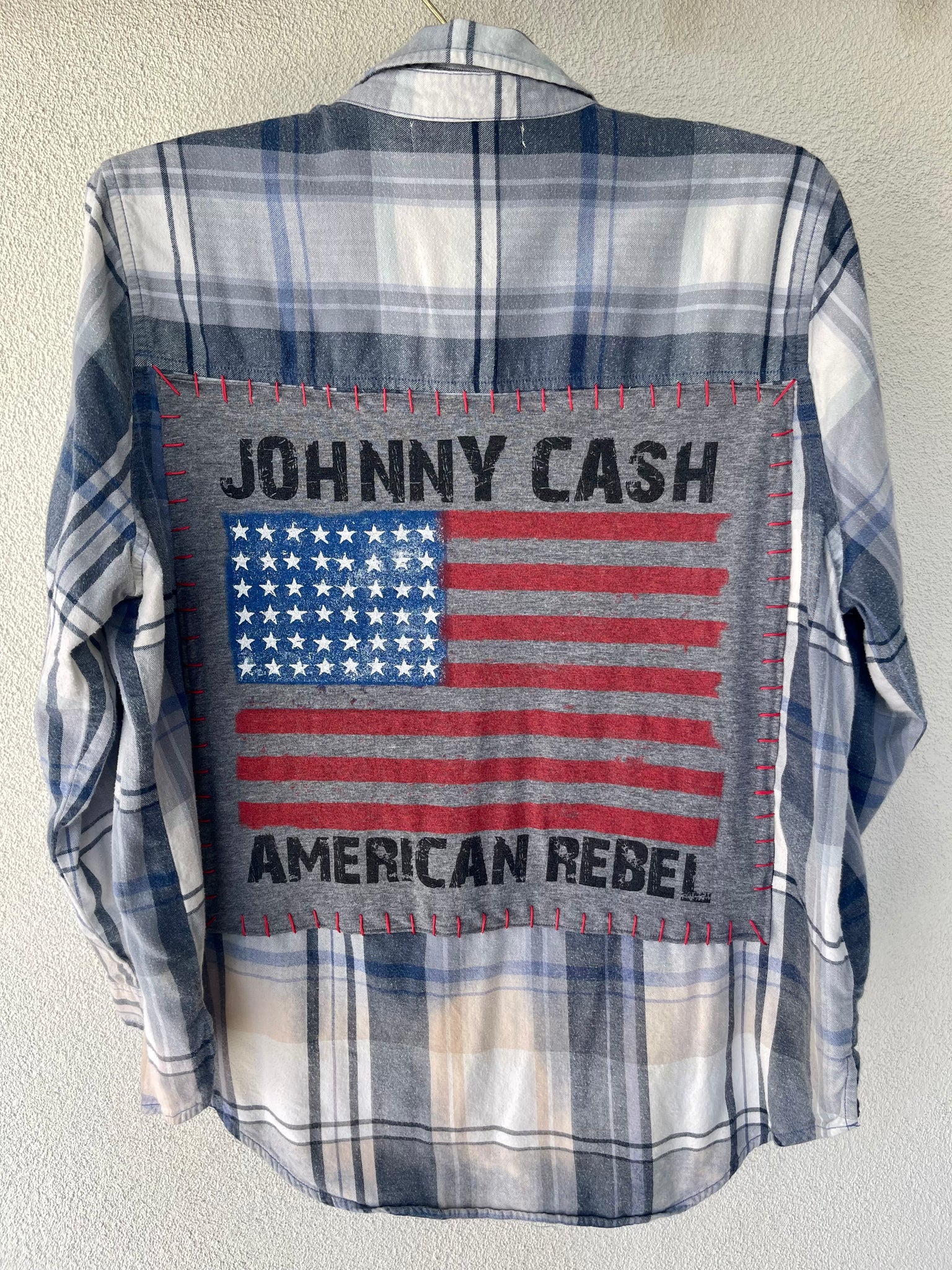 Johnny Cash Upcycled Flannel Shirt