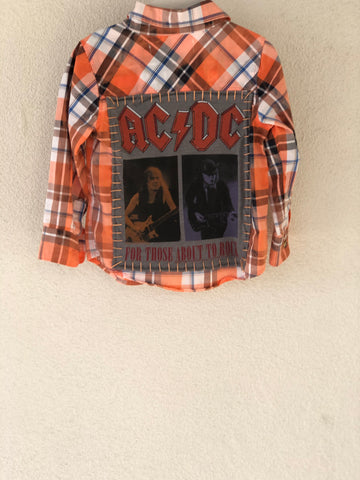 AC/DC Upcycled Kid’s Shirt