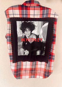 Whitney Houston Upcycled Sleeveless Shirt