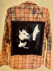 David Bowie Upcycled Flannel